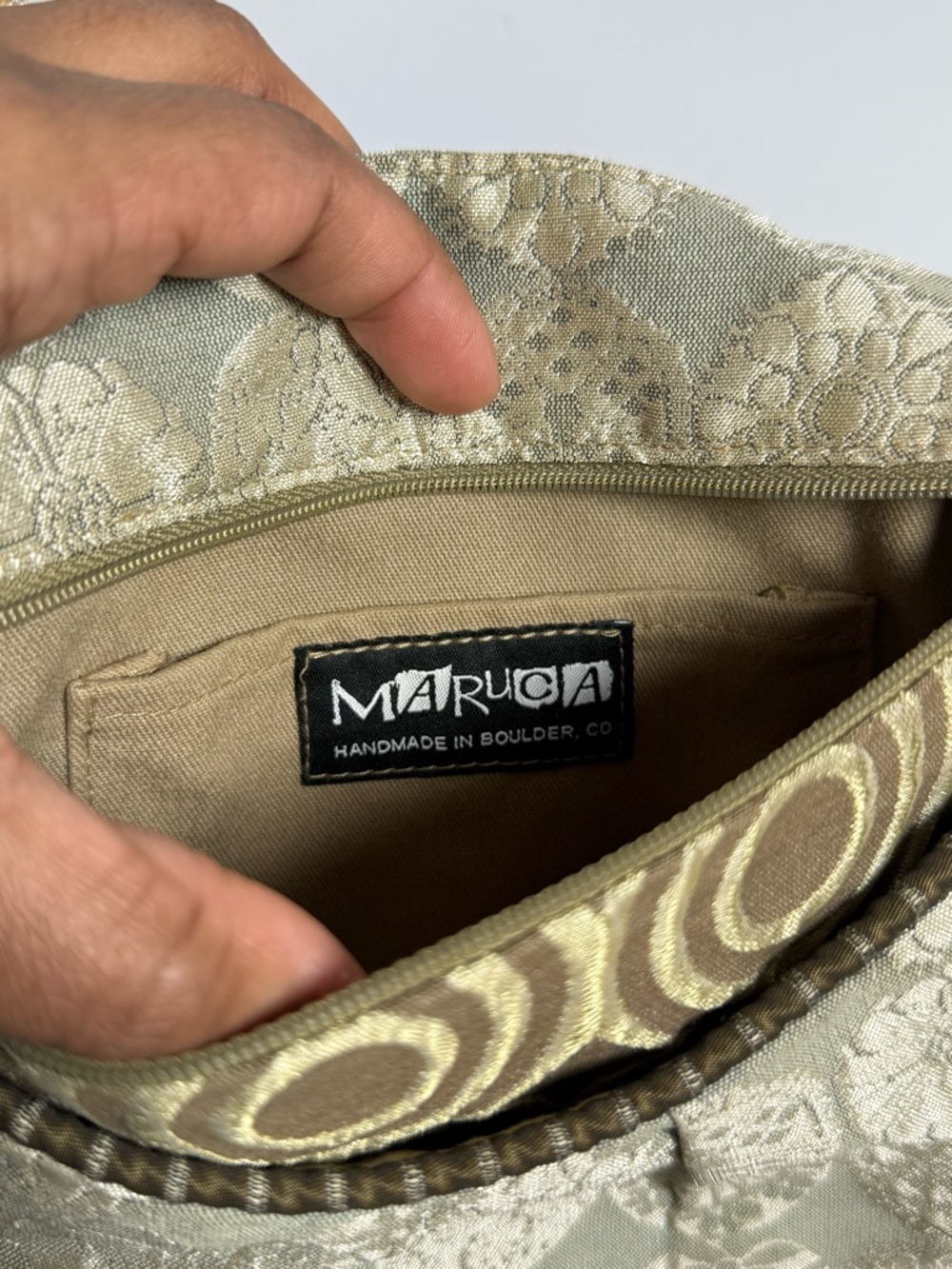 Maruca "Busy Body" Handmade In Boulder Co. Crossbody Handbag Boho Floral - Picture 4 of 10
